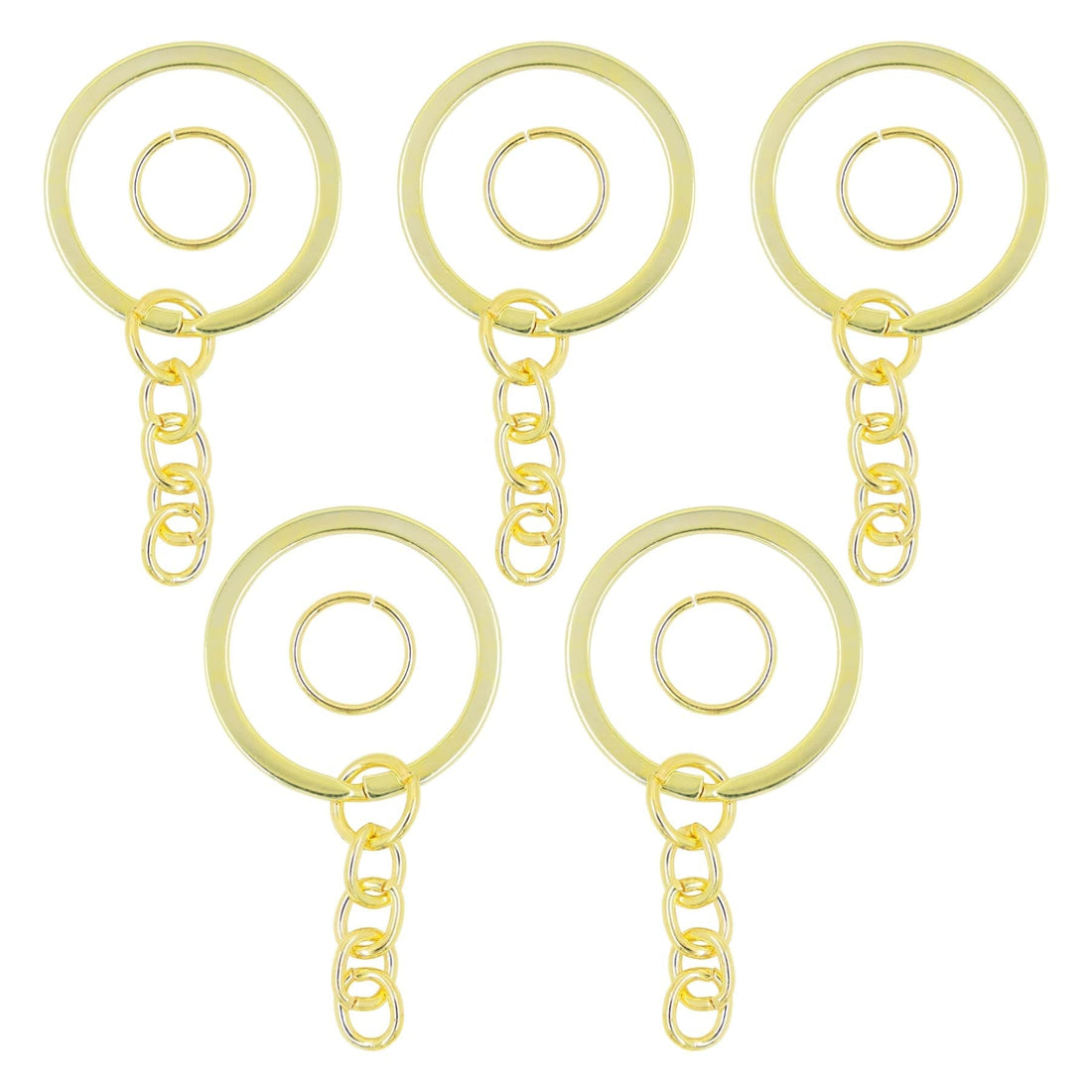 25MM Keychain With Connecter Ring (Small) (GOLD)