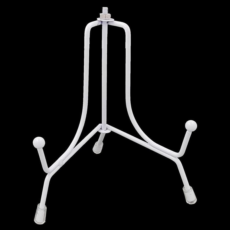 4" White  Folding Electro Plated Metal Stand