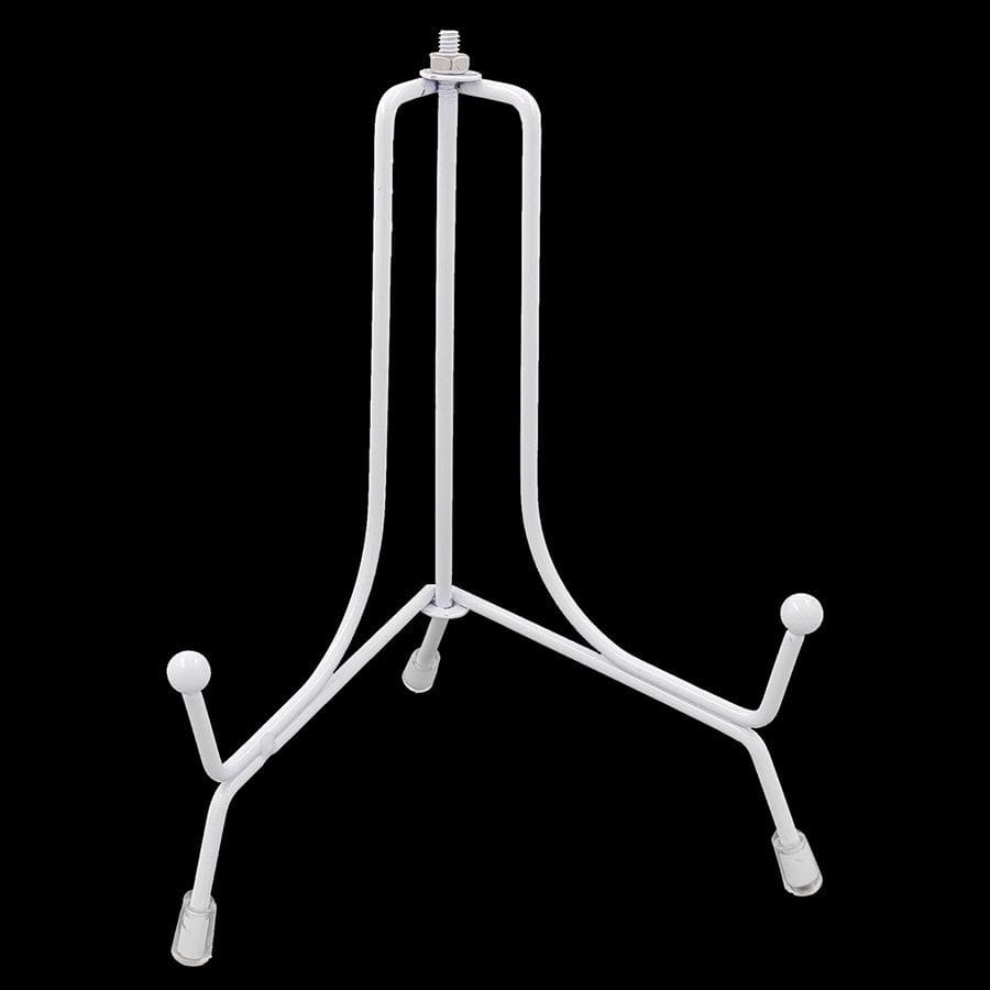 6" White  Folding Electro Plated Metal Stand