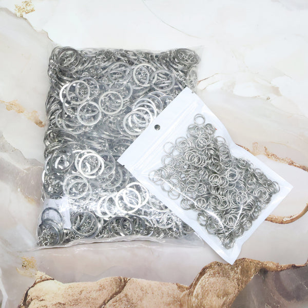 1.8mm X 30mm Silver (Nickel) Keychain Ring With Connecting Ring