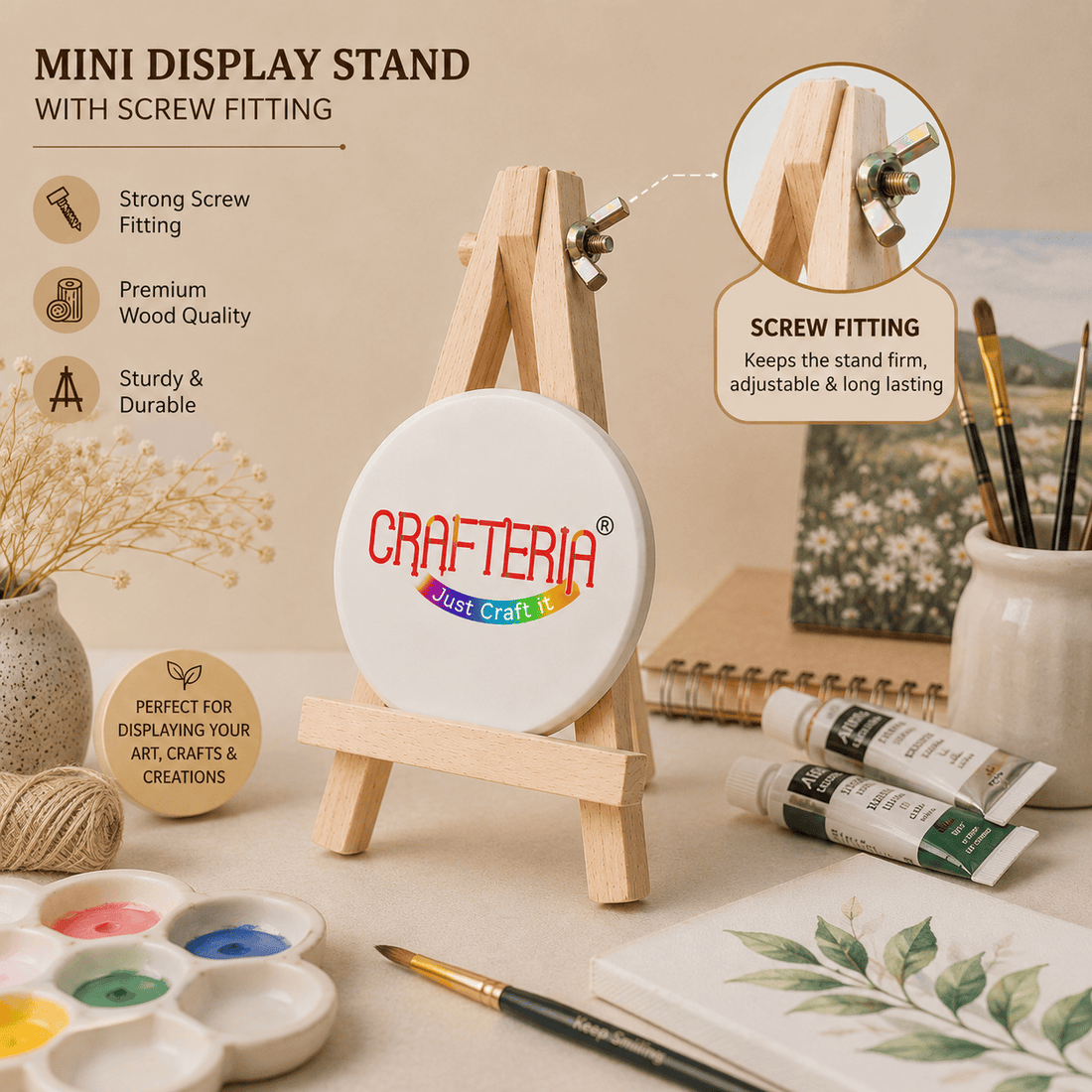 Crafteria 4" Screw Easel Stand (5 X 10cm)