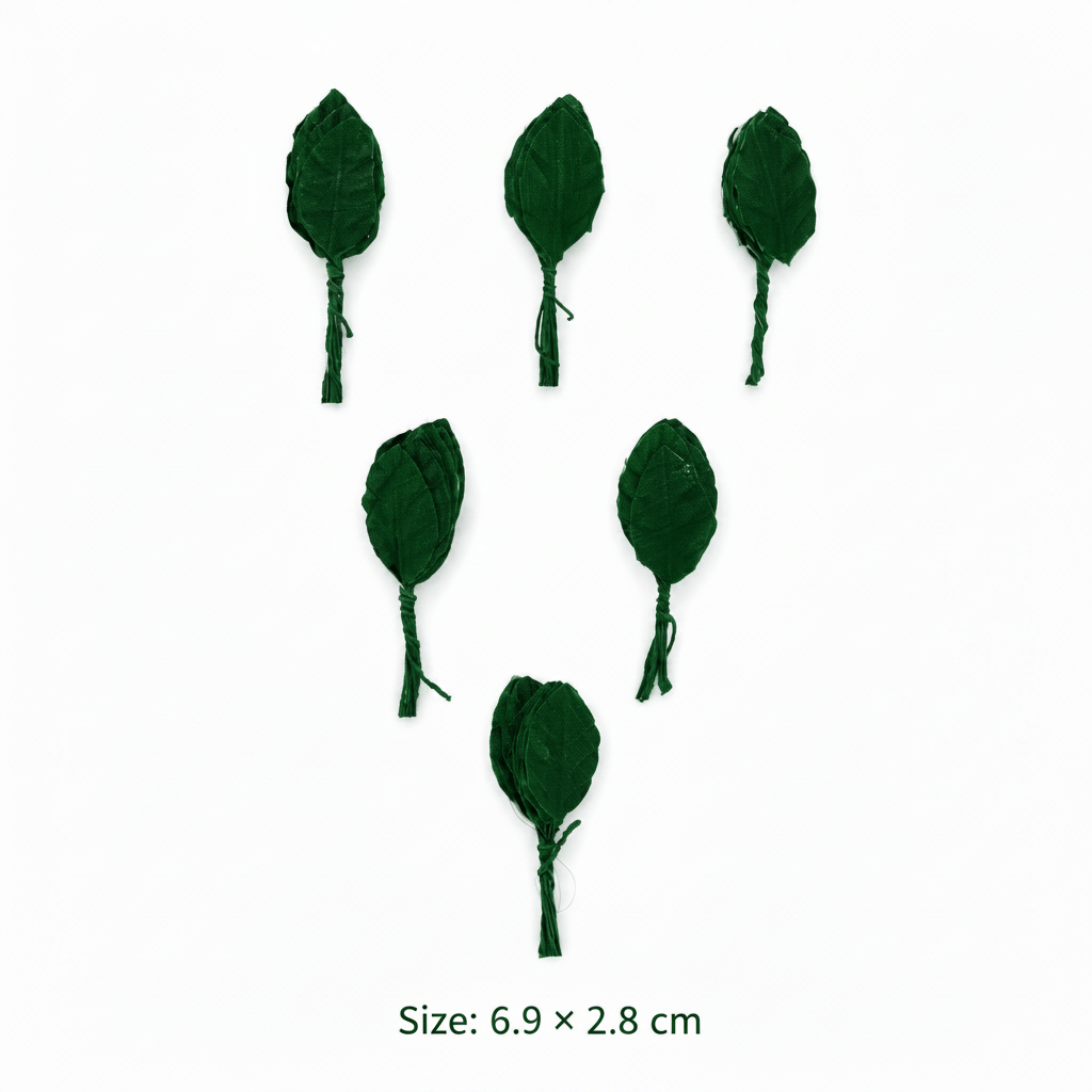 GENERIC Large Artificial Fabric Green Leaves