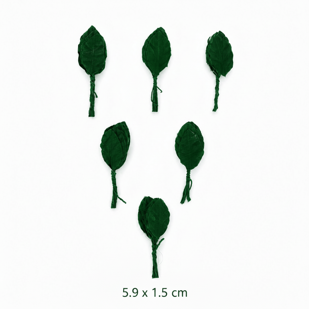 GENERIC Small Artificial Fabric Green Leaves