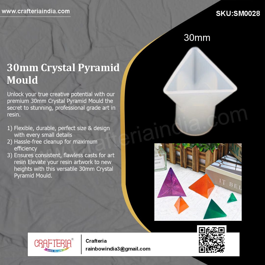 My Store Silicon Mould 30mm CRYSTAL PYRAMIND MOULD