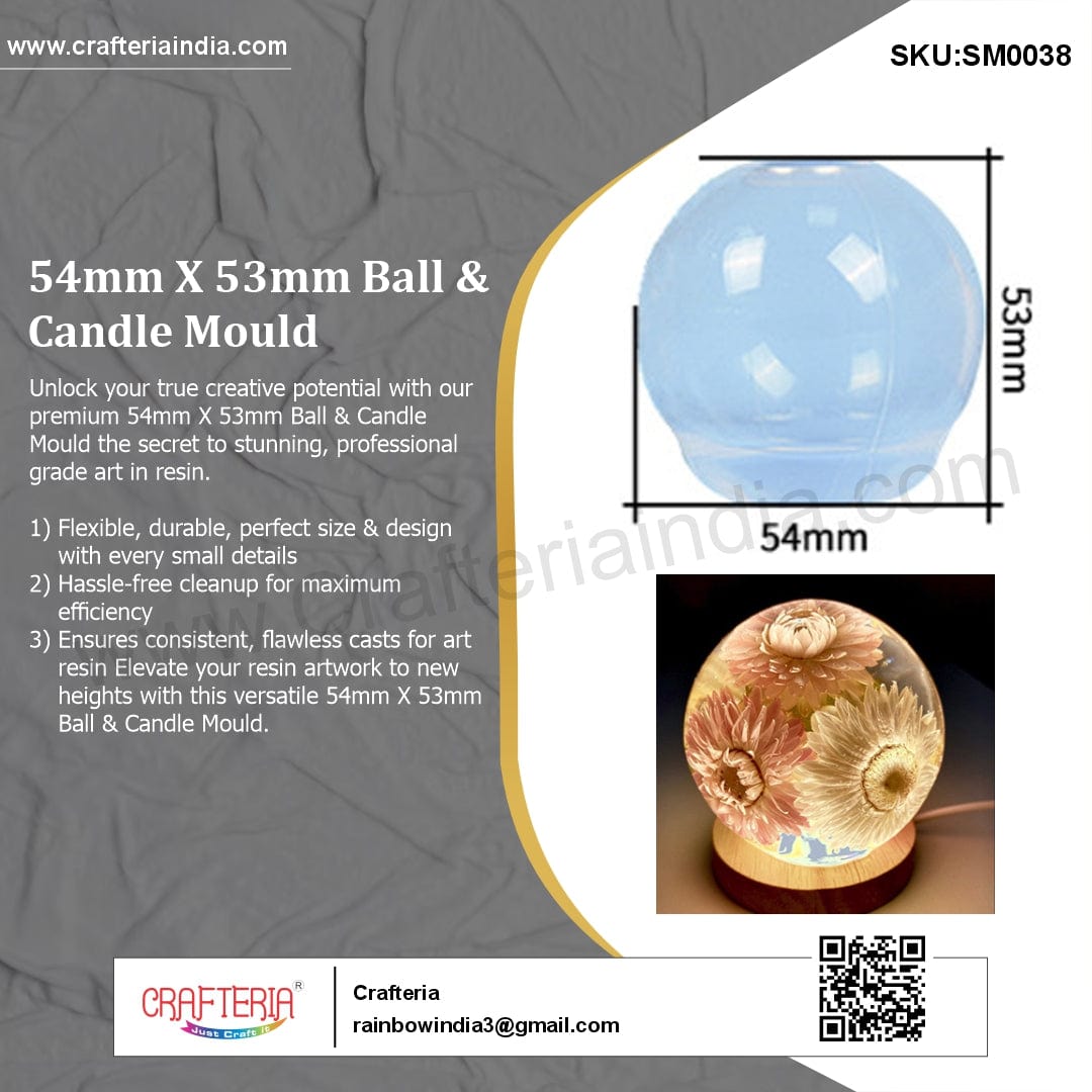 My Store Silicon Mould 54Mm X 53Mm Ball & Candle Mould