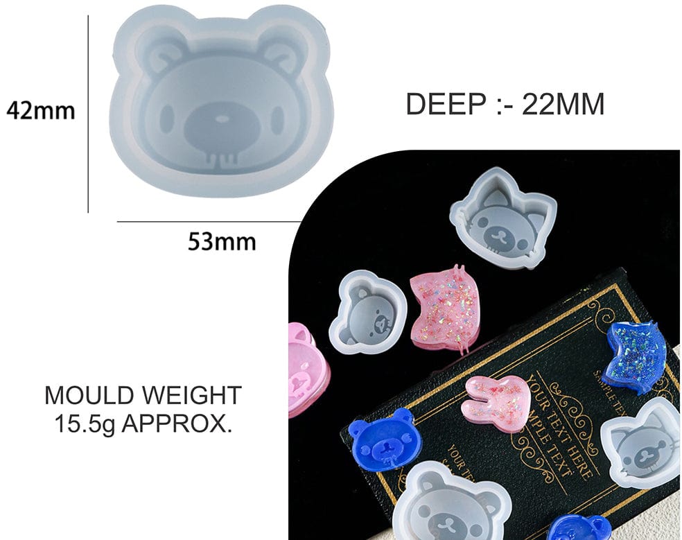 My Store Silicon Mould BEAR FACE MOULD D03