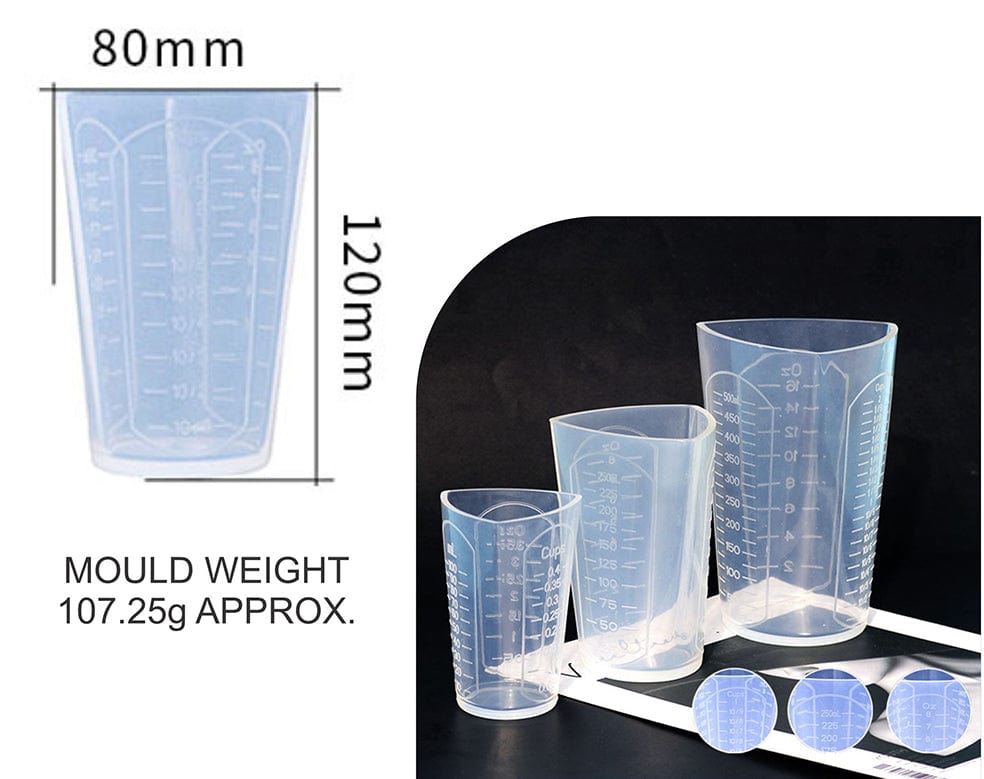 My Store Silicon Mould PREMIUM QUALITY TRIANGULAR 250ML SILICON MEASURING CUP