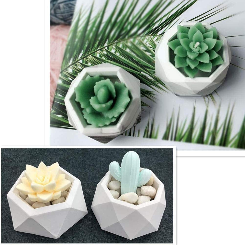 Crafteria Silicon Mould 6-CORNER FLOWER POT & TEA LIGHT CANDLE HOLDER MOULD