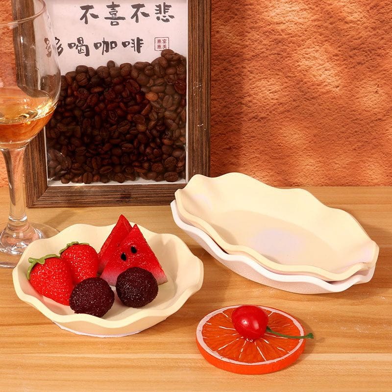 My Store Silicon Mould Oval Tray With Wavy Boundry Mould