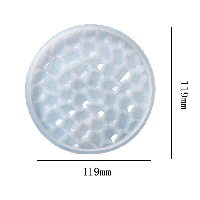 My Store Silicon Mould Round Mosaic Texture Coaster Mould