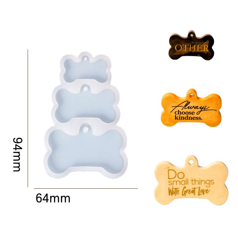 My Store Silicon Mould 3 Cavity Dog Tag Mould