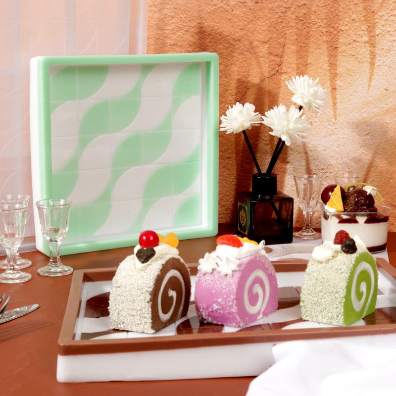 My Store Silicon Mould Square Wave Design Storage Tray Mould