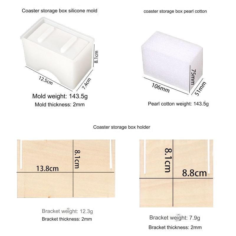 My Store Silicon Mould Rectangle Shape Coaster Stand Mould