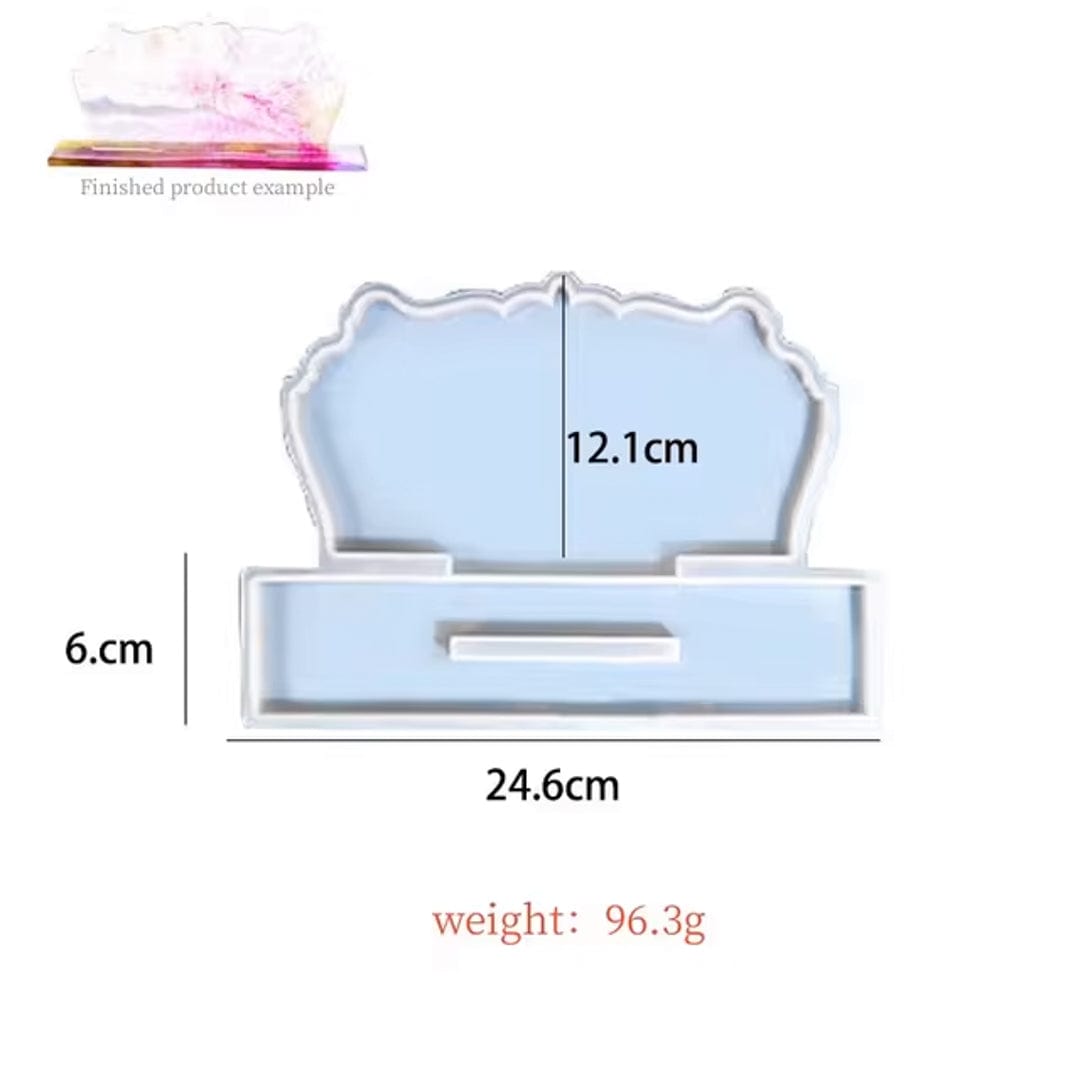 My Store Silicon Mould Agate Photo Frame & Display With Stand Design No: 2