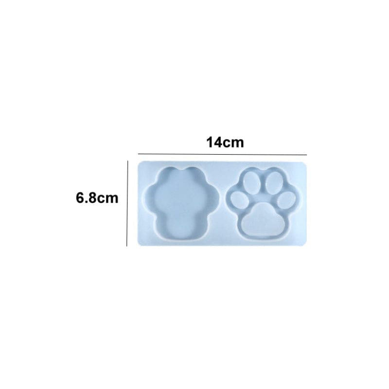 My Store Silicon Mould 2 Cavity Paw Keychain ,Pendant & Clip Mould
