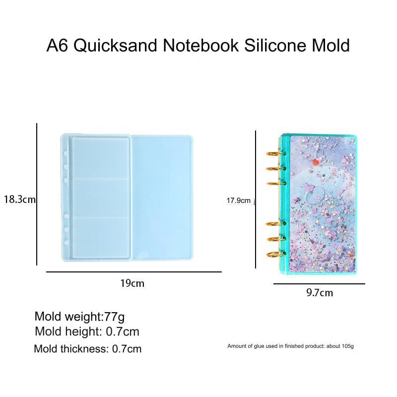 My Store Silicon Mould 2 Cavity A6 Notebook Shakers Mould