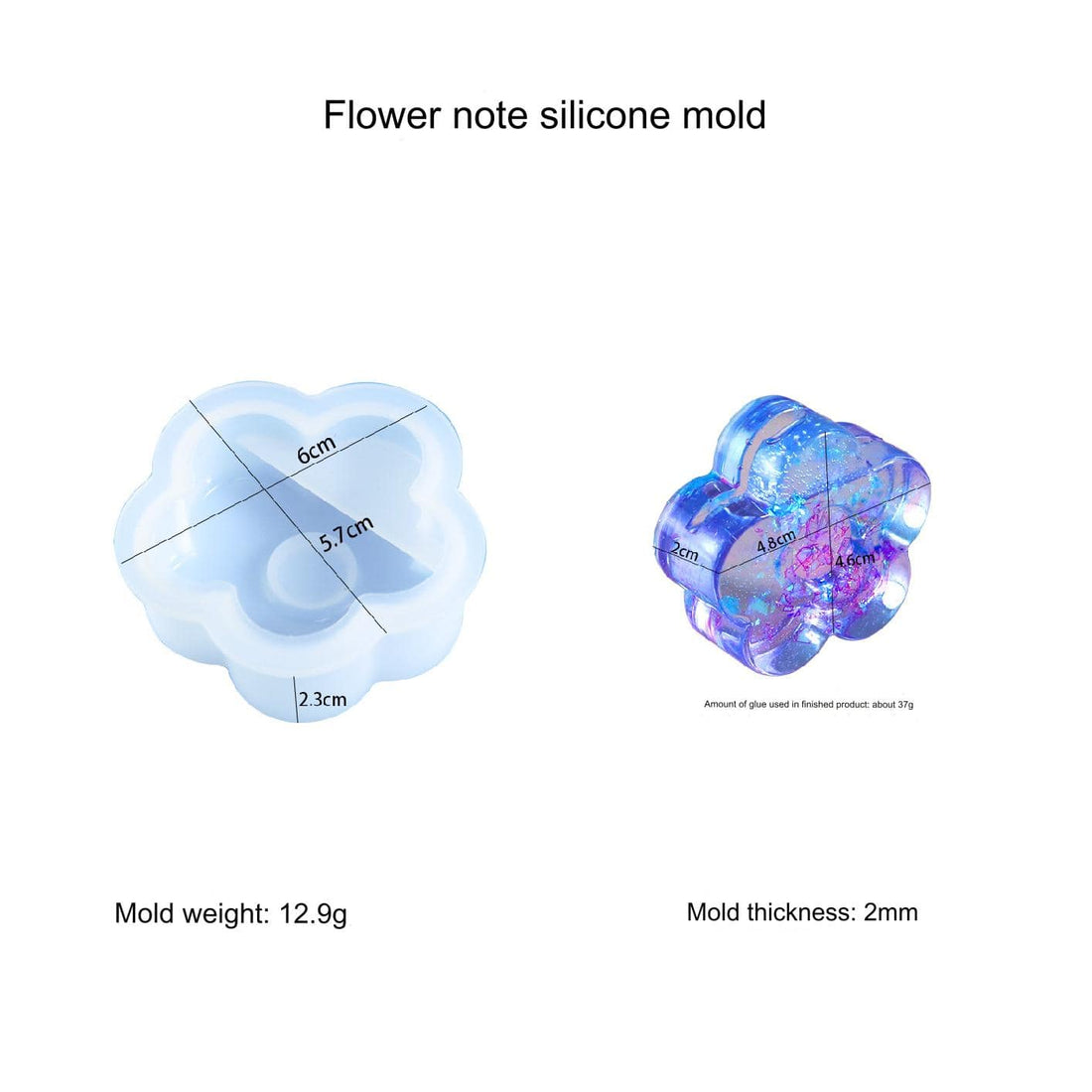 My Store Silicon Mould Flower Shaped Note , Card & Paper Weight Mould