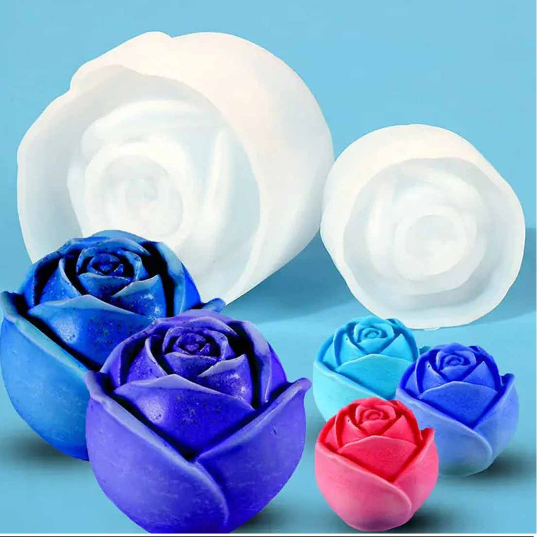 My Store Silicon Mould Rose Candle Mould