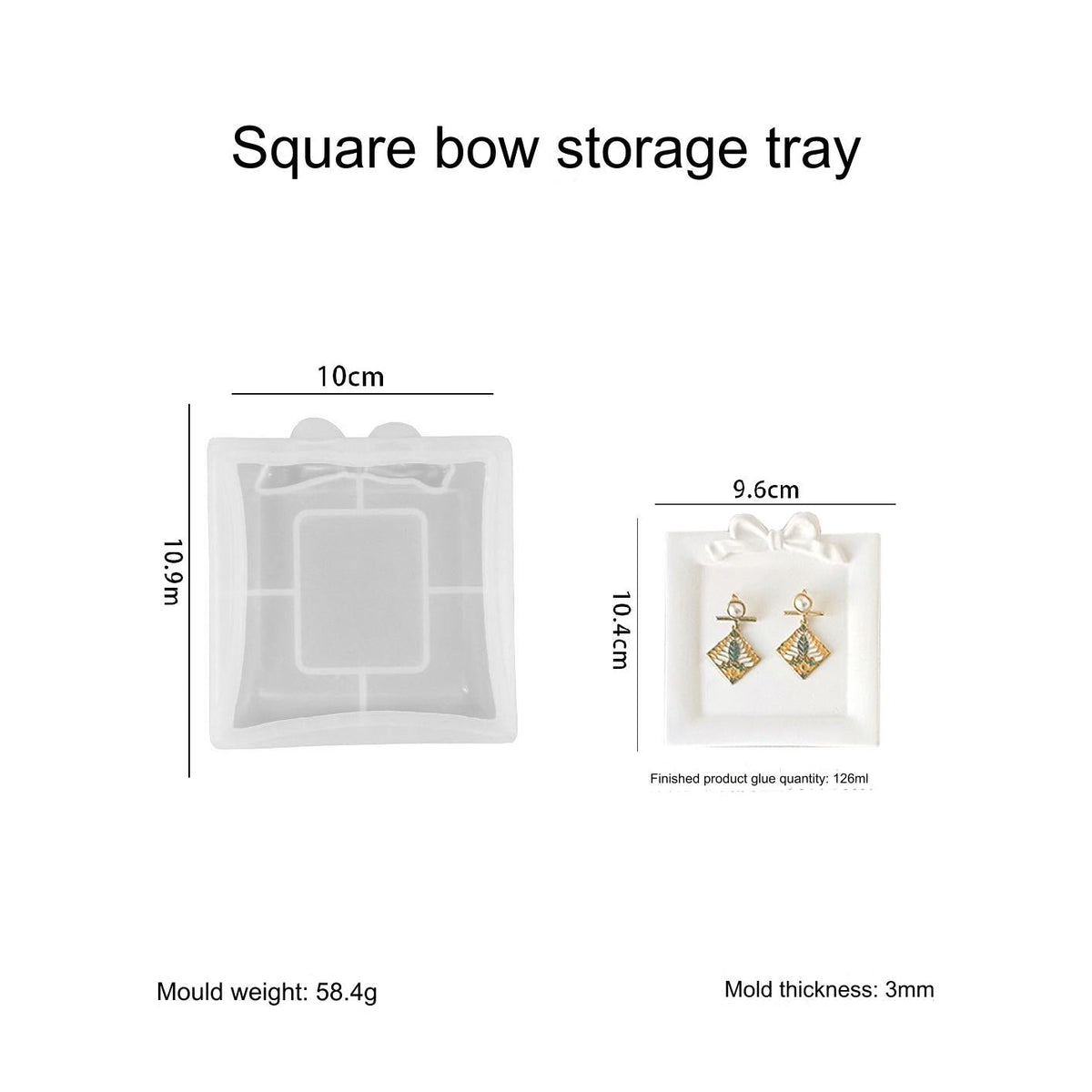 My Store Silicon Mould Square Box Storage Tray