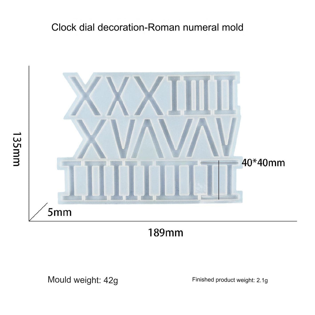 My Store Silicon Mould Roman Number For Clock Dial Mould