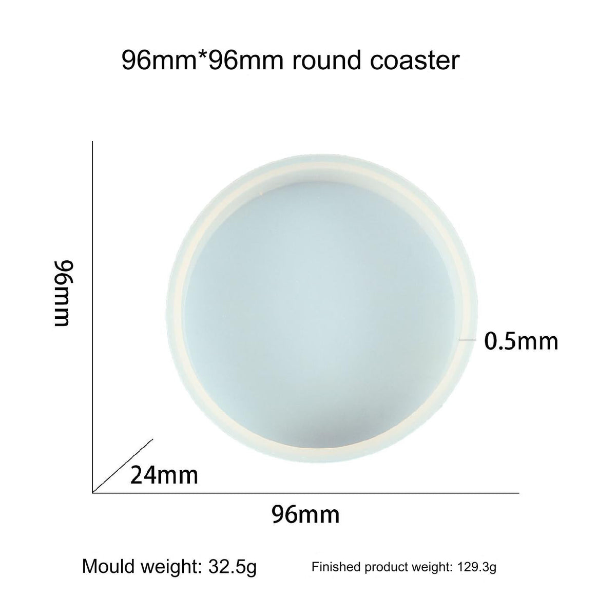My Store Silicon Mould 4" Round 24mm Deep Coaster Mould