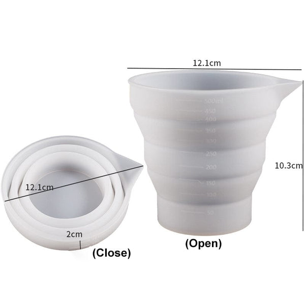 My Store Silicon Mould 500ML Folding  Mixing & Measuring Cup Mould