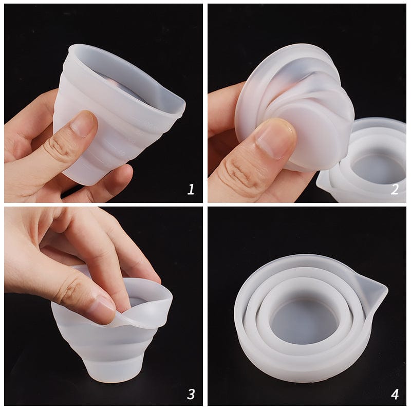My Store Silicon Mould 500ML Folding  Mixing & Measuring Cup Mould