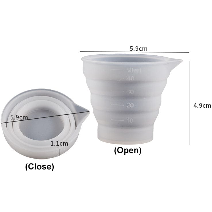 My Store Silicon Mould 50ML Folding  Mixing & Measuring Cup Mould