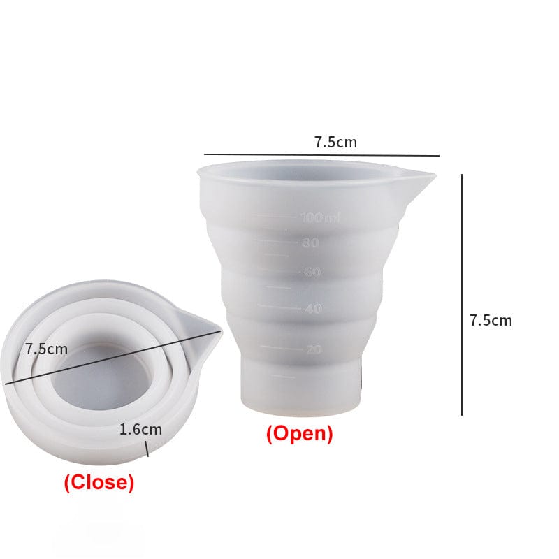 My Store Silicon Mould 100ML Folding  Mixing & Measuring Cup Mould