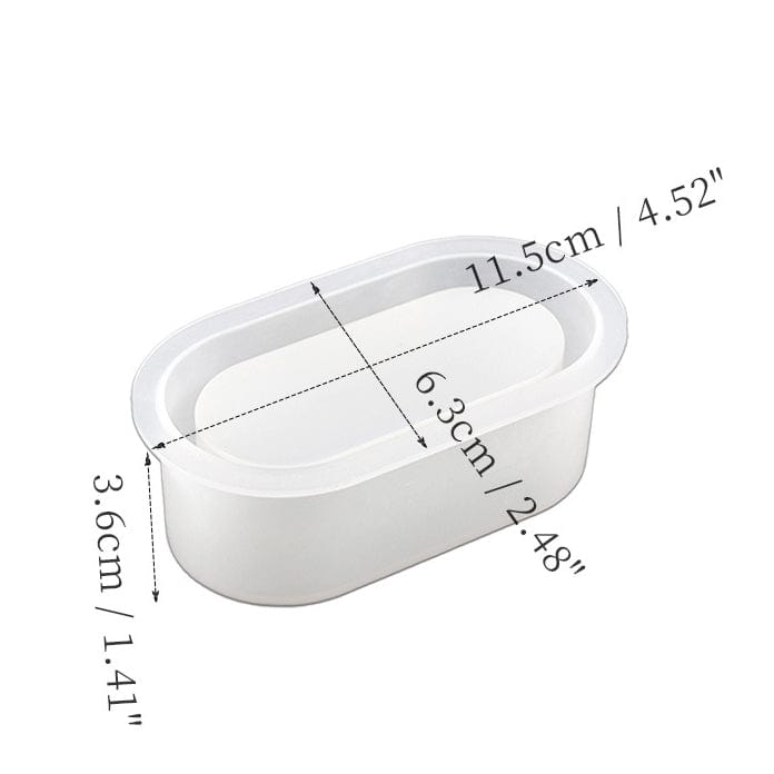My Store Silicon Mould Oval Candle Jar Mould