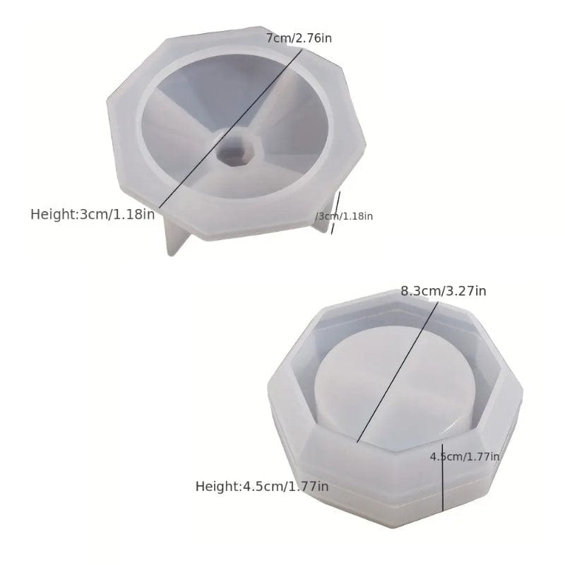 My Store Silicon Mould Heptagon Storage Box Mould