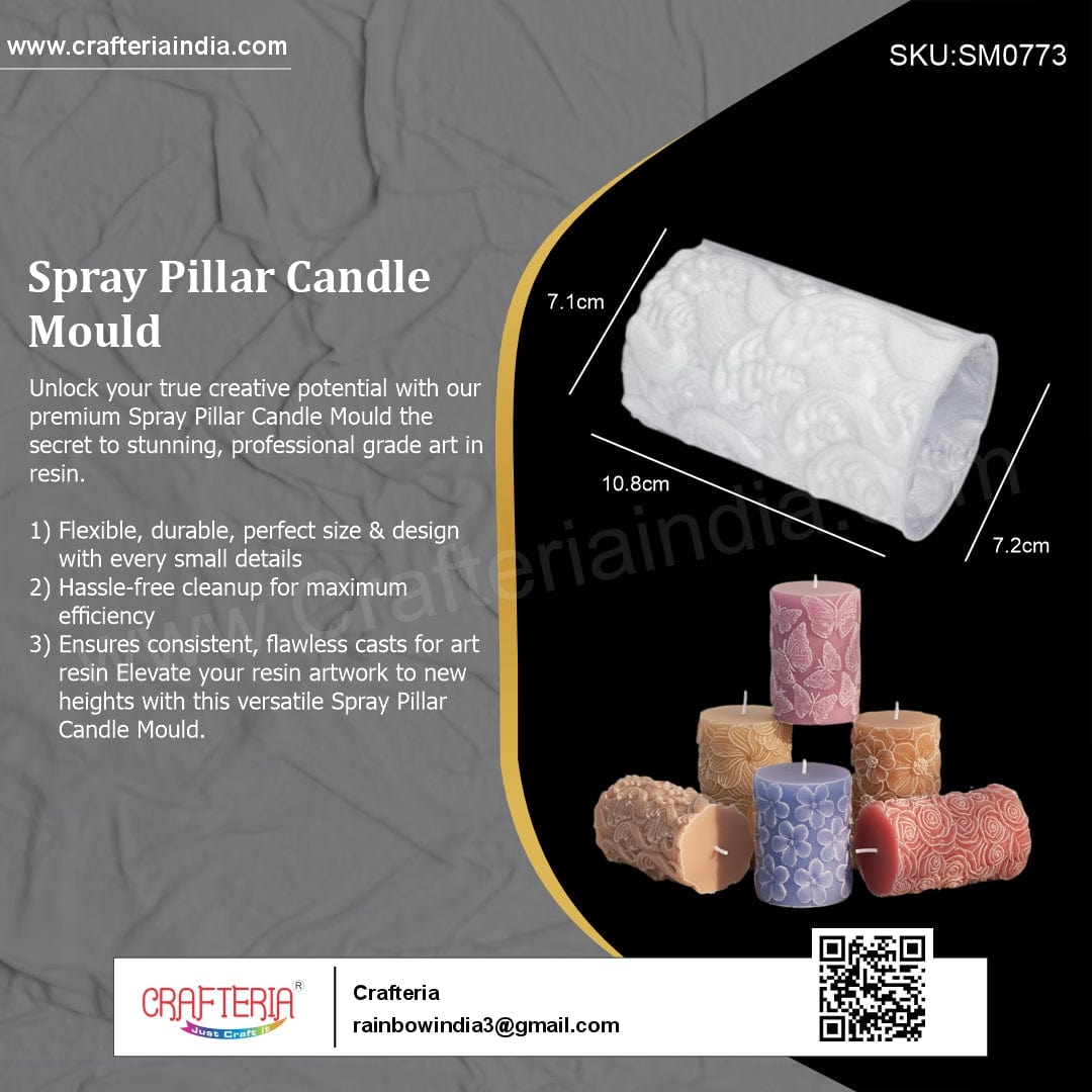 My Store Silicon Mould Spray Pillar Candle Mould