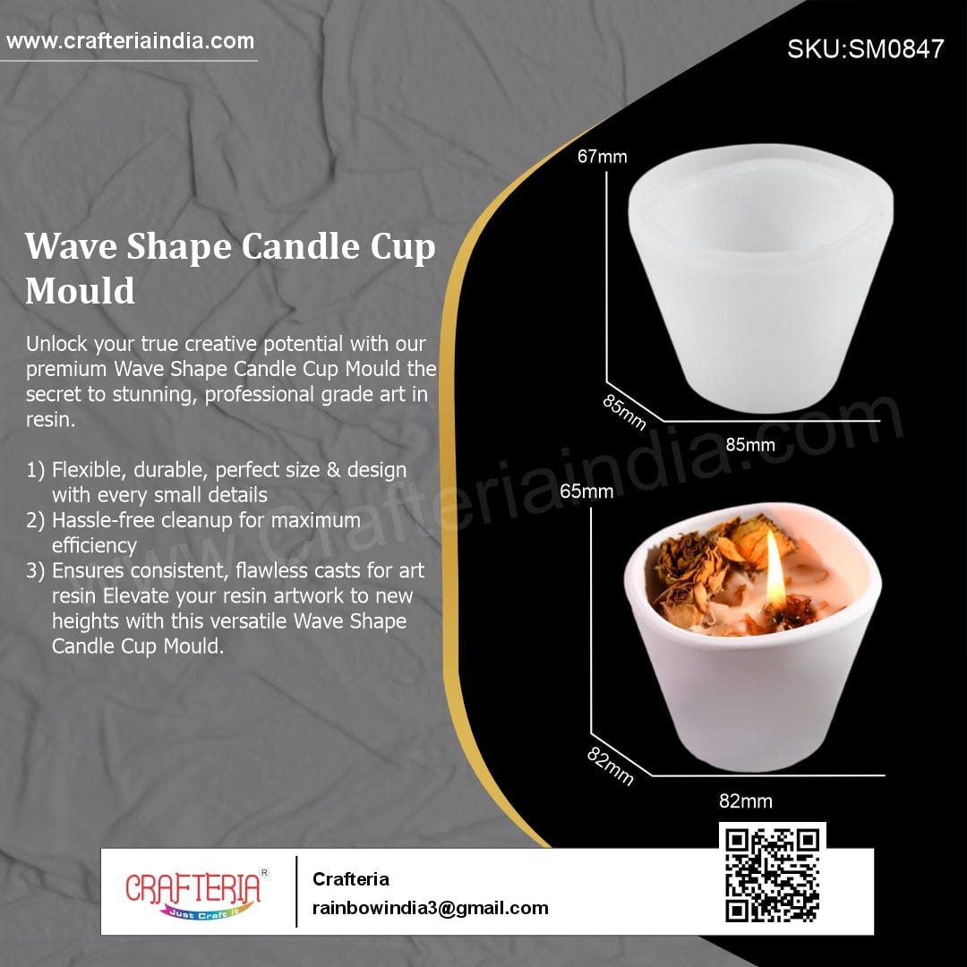 Wave Shape Candle Cup Mould SM0847