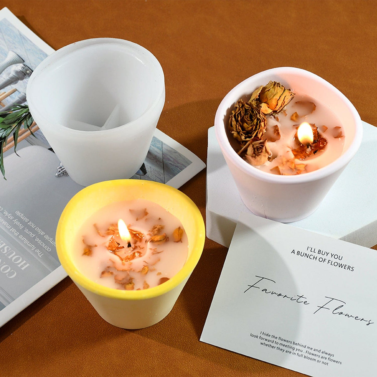 Wave Shape Candle Cup Mould SM0847