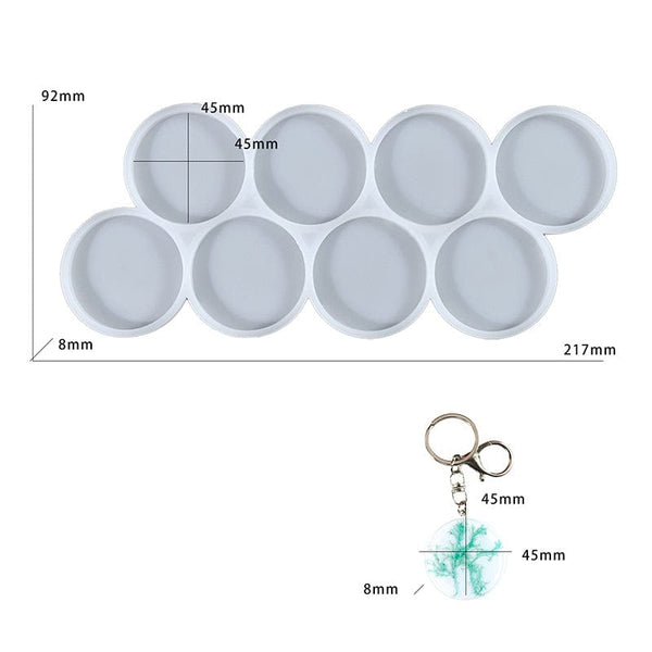 8 Cavity 45mm Round Mould SM0864