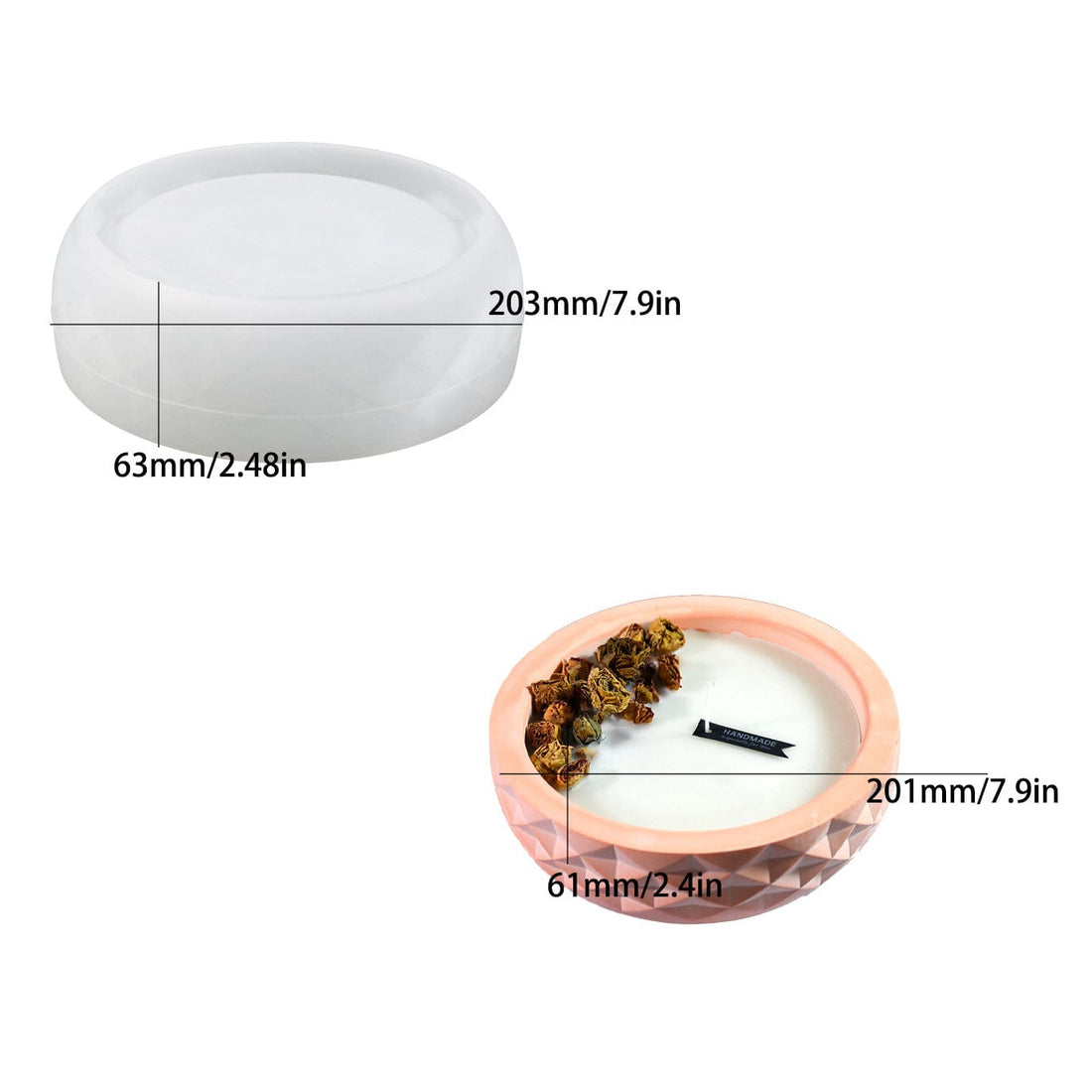 My Store Silicon Mould Diamond Pattern Home Vessel Mould