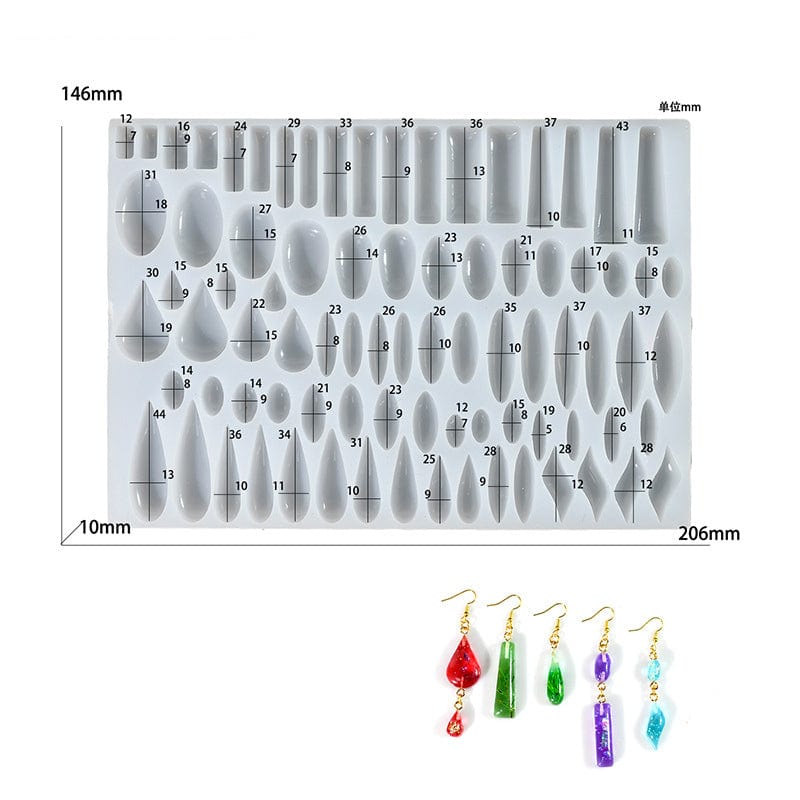 My Store Silicon Mould Water Drop Long Earring Mould