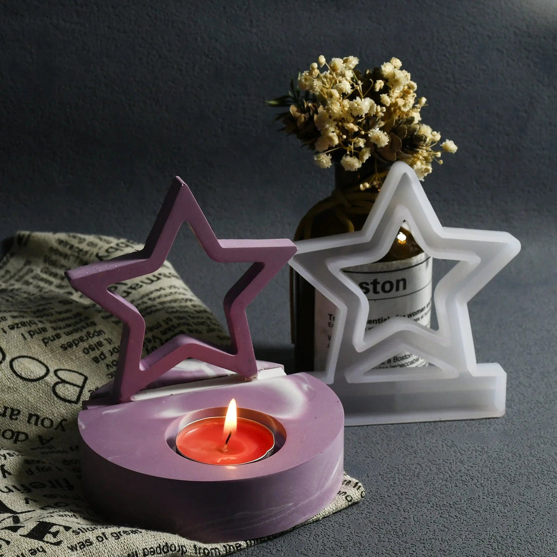 My Store Silicon Mould Round Base Tea-Light Holder Mould