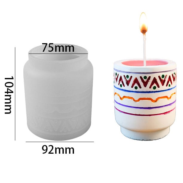 My Store Silicon Mould Texture Jar Storage, Planter & Candle Holder Mould