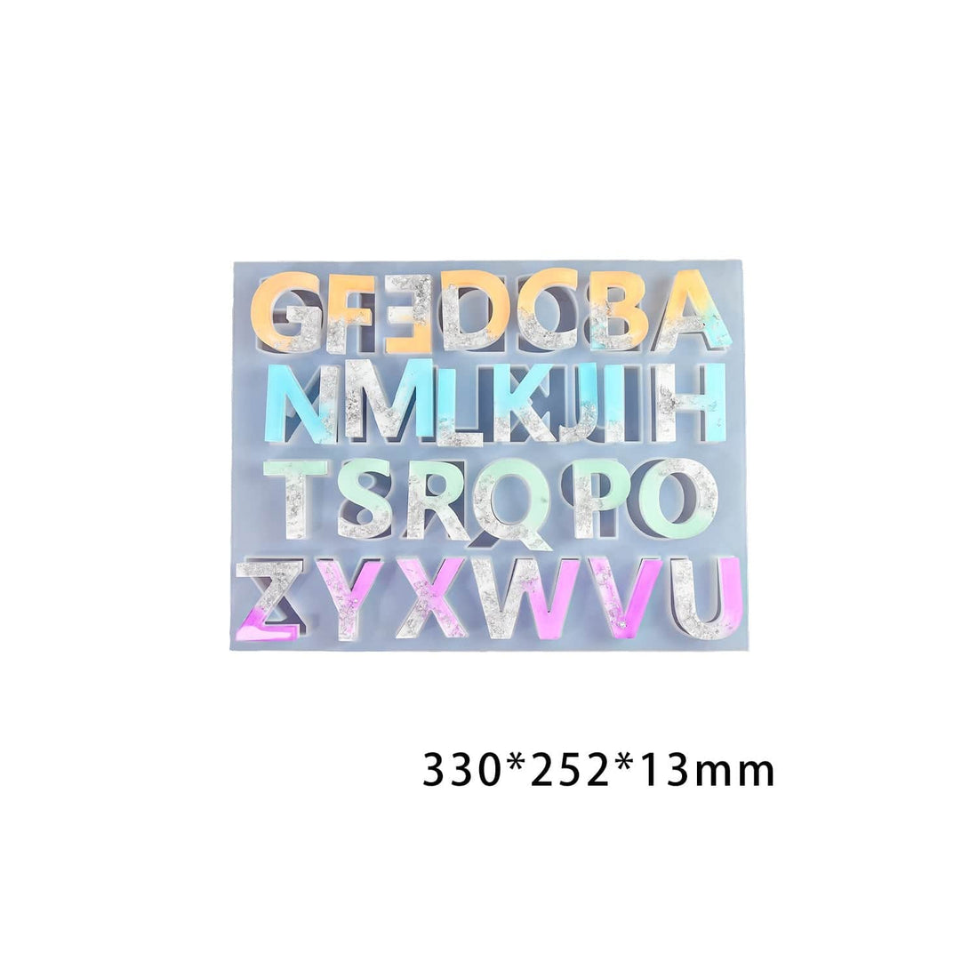 My Store Silicon Mould Back Pouring Alphabet Mould
