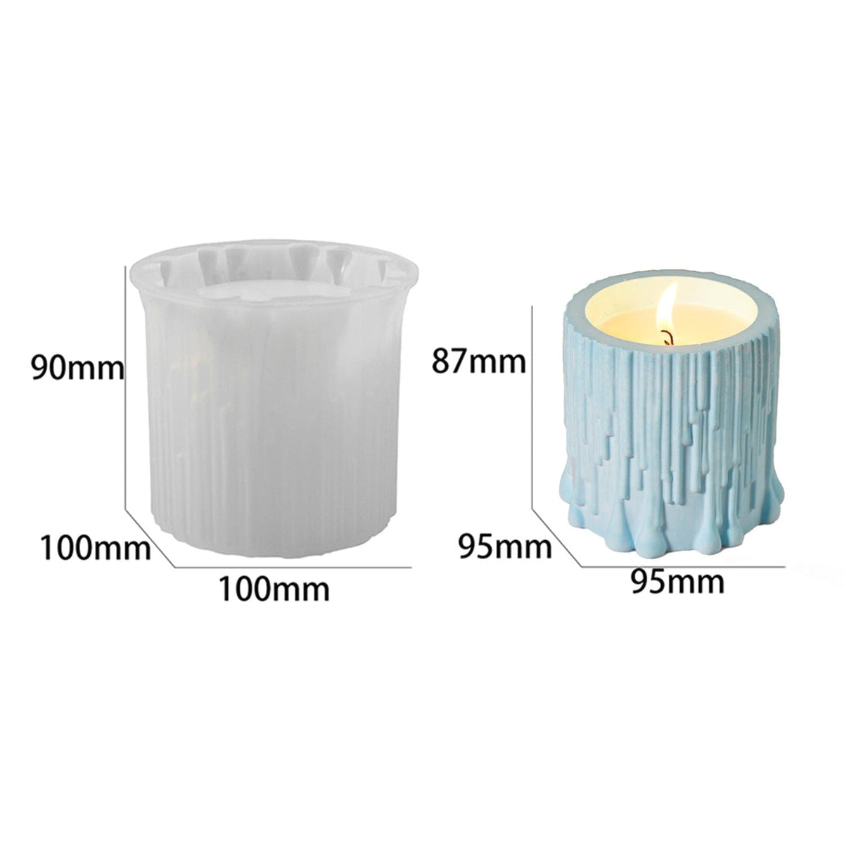 My Store Silicon Mould Tree Stump Planter & Candle Holder Mould