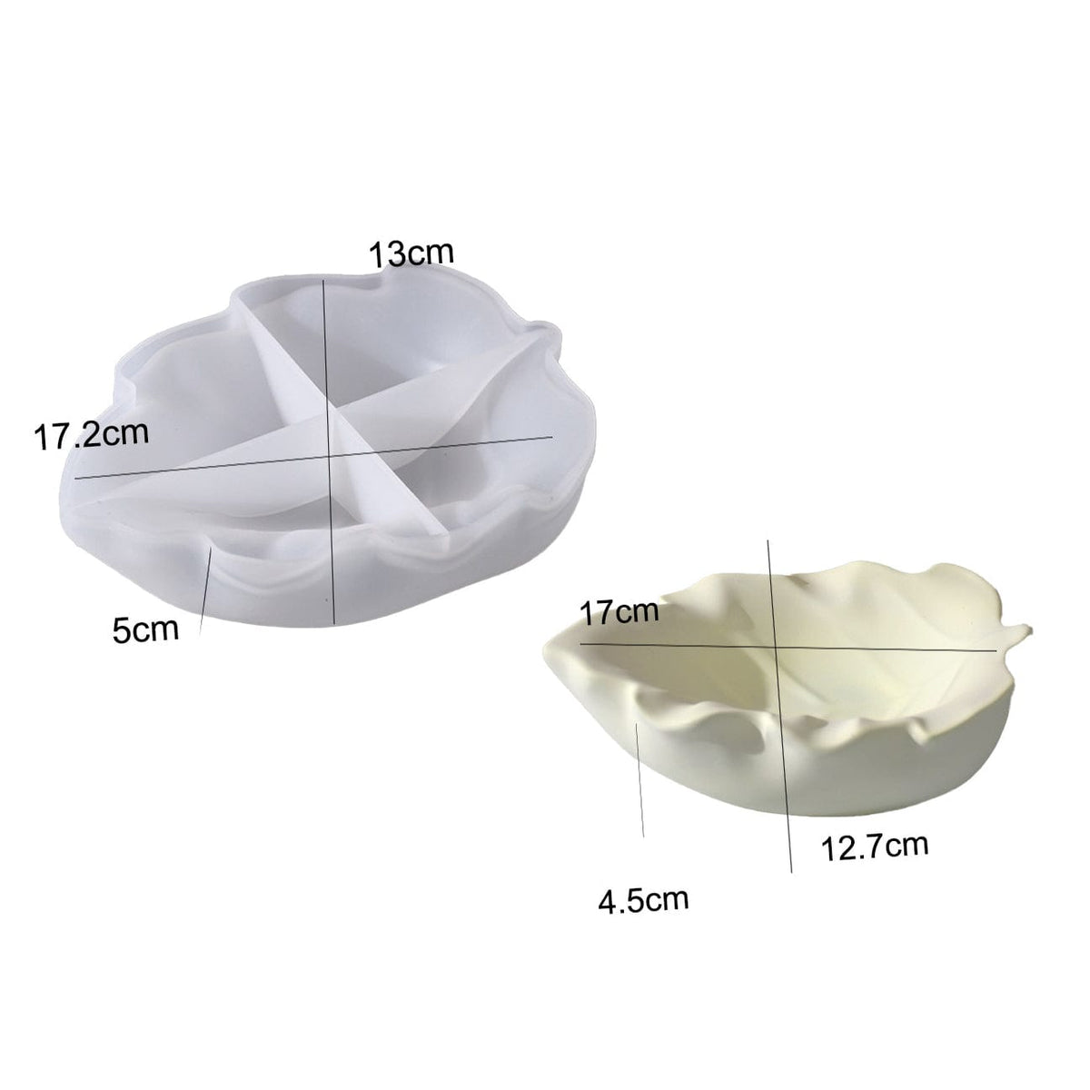 My Store Silicon Mould Leaf Shape Bowl Mould