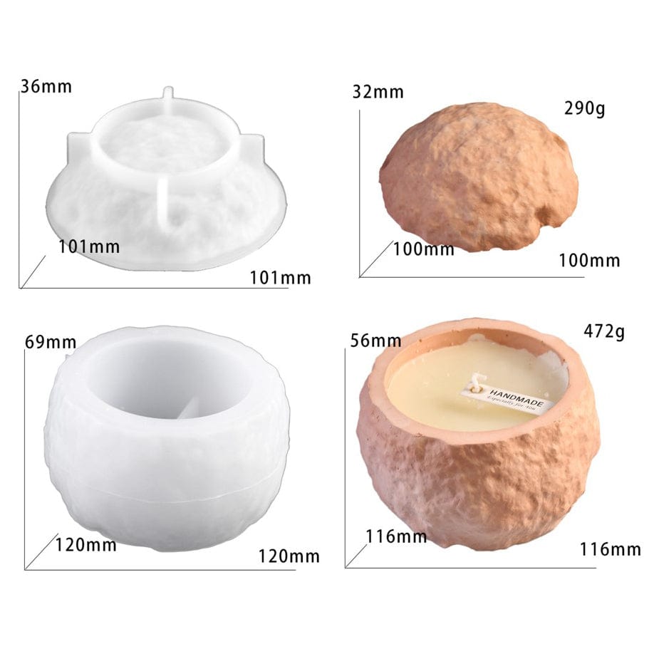 My Store Silicon Mould Space Moon Candle Cup Mould