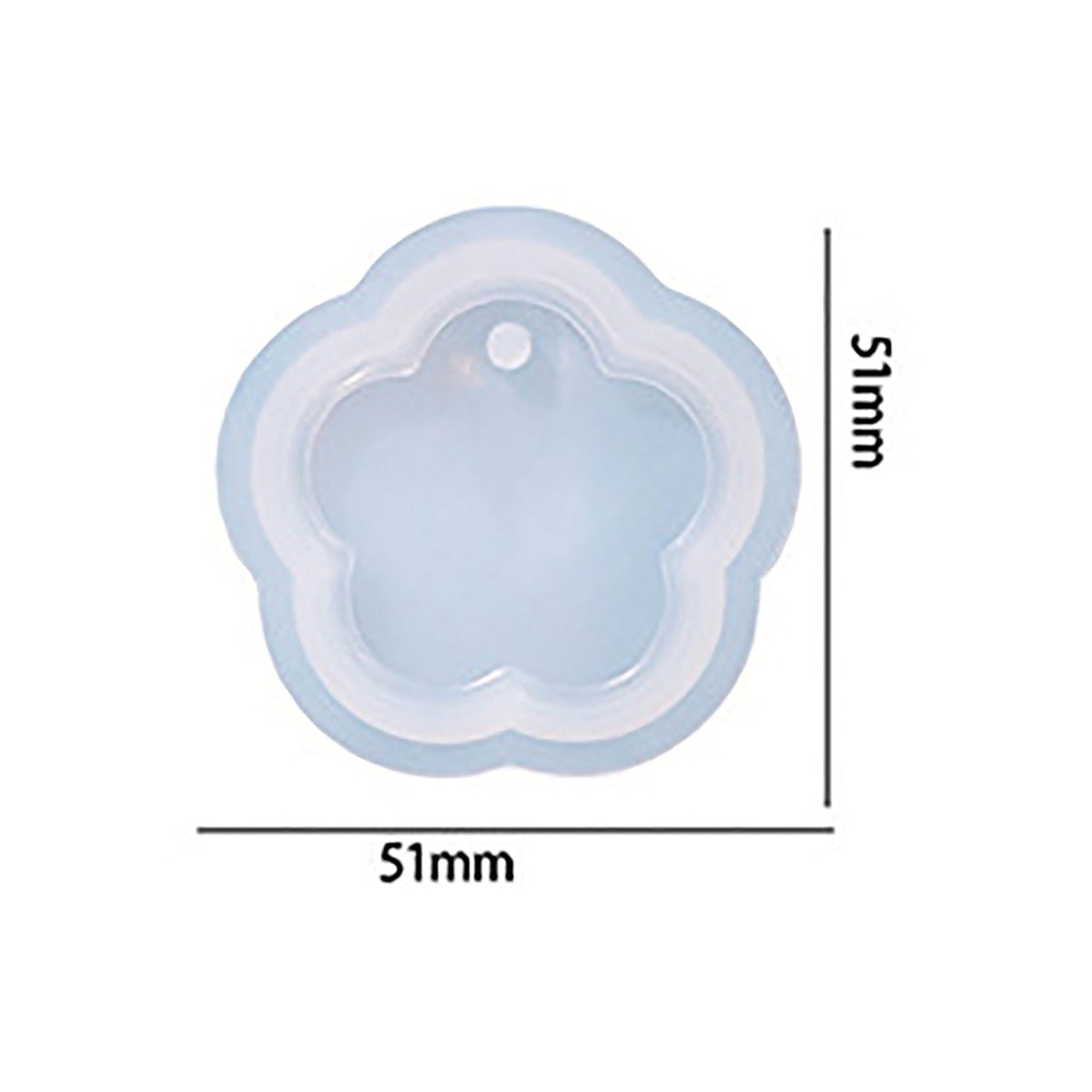 My Store Silicon Mould 5 Kali Flower Shape Keychain & Pendant Mould