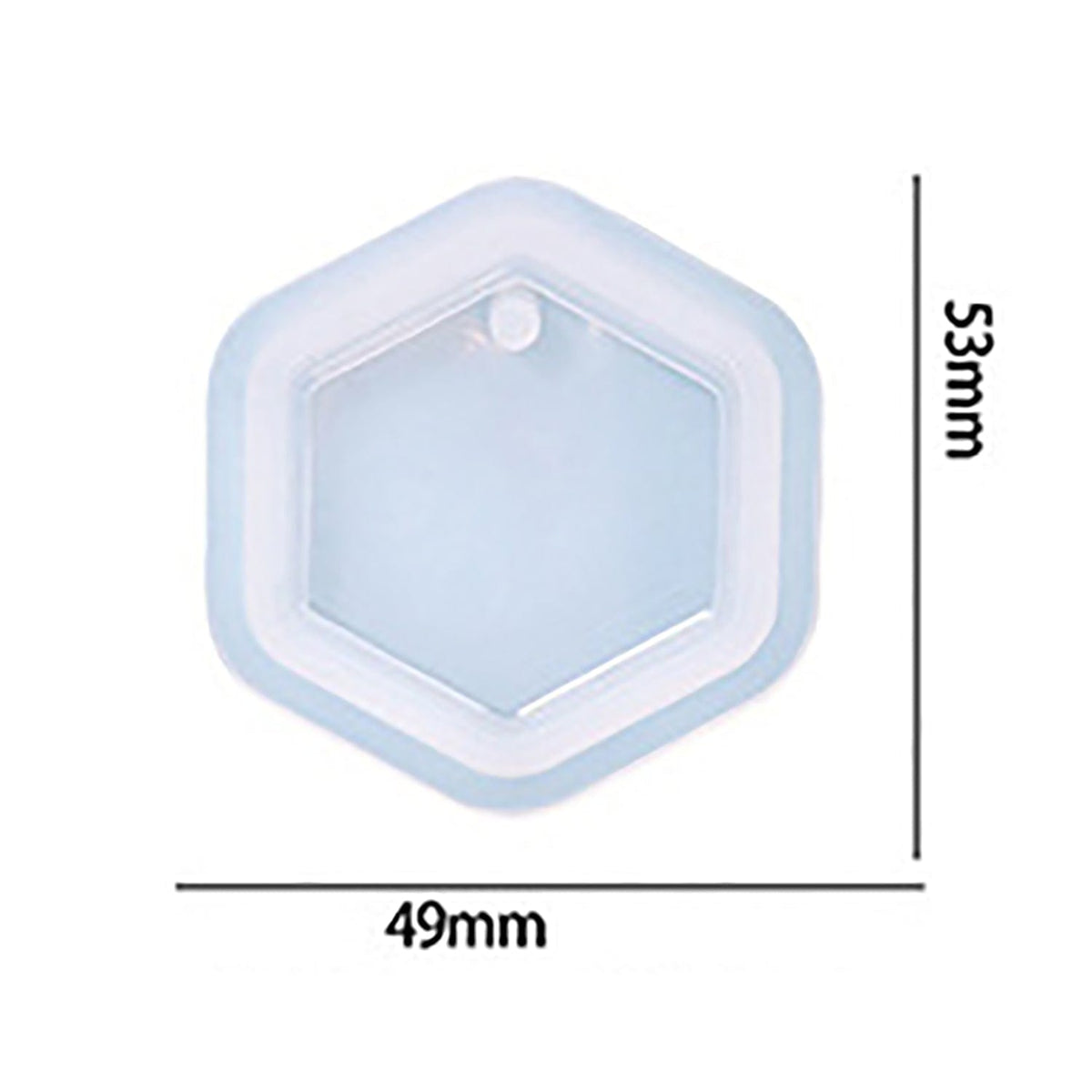 My Store Silicon Mould Hexagon Shape Keychain & Pendant Mould