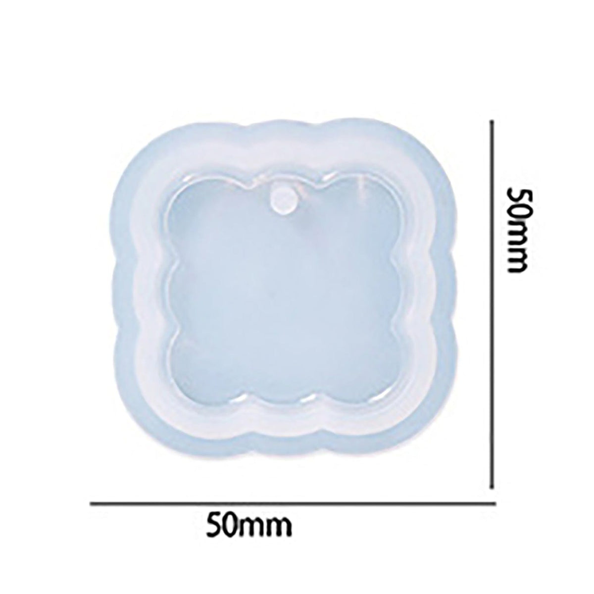 My Store Silicon Mould Square Wave Keychain & Pendant Mould
