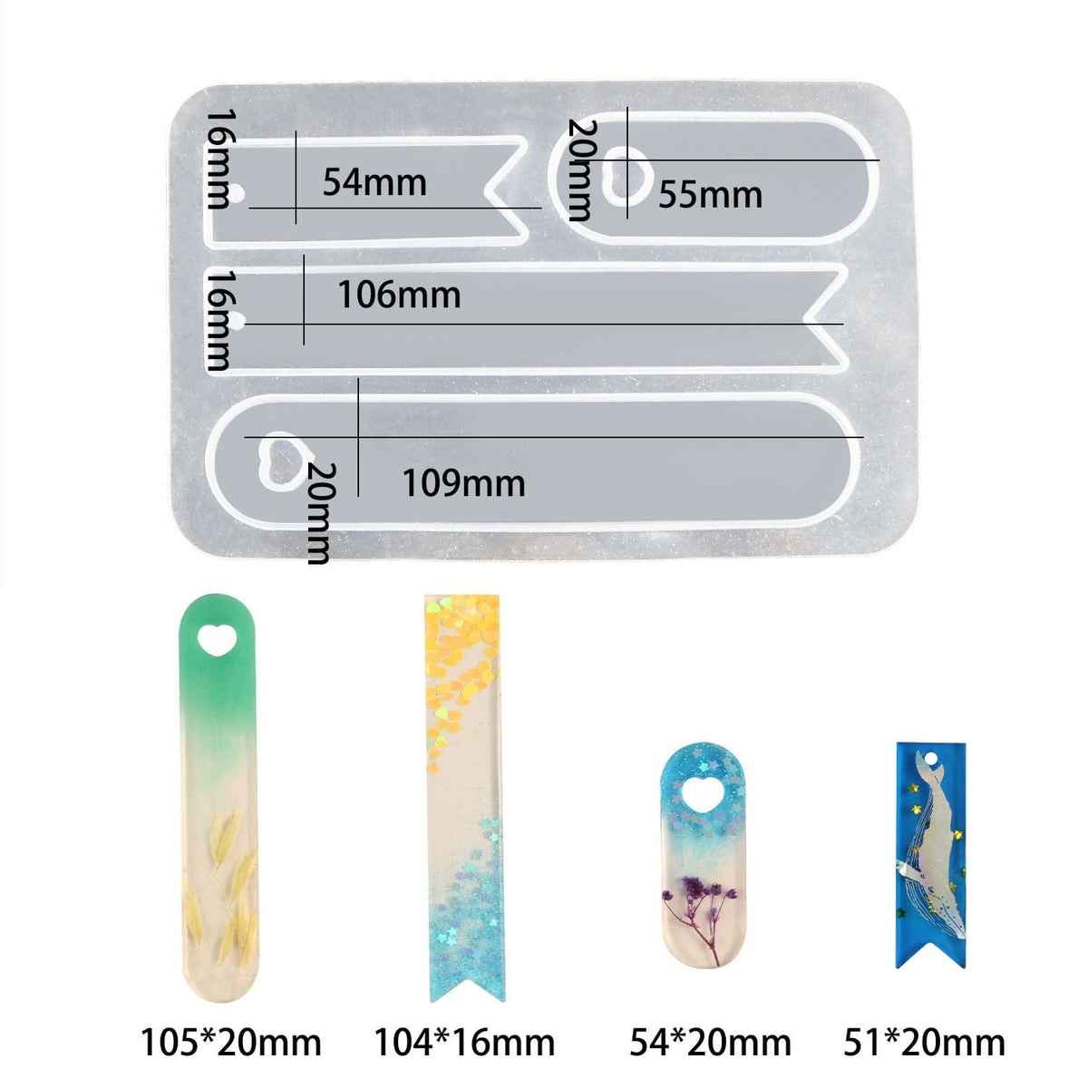 My Store Silicon Mould 4 Cavity Bookmark Mould