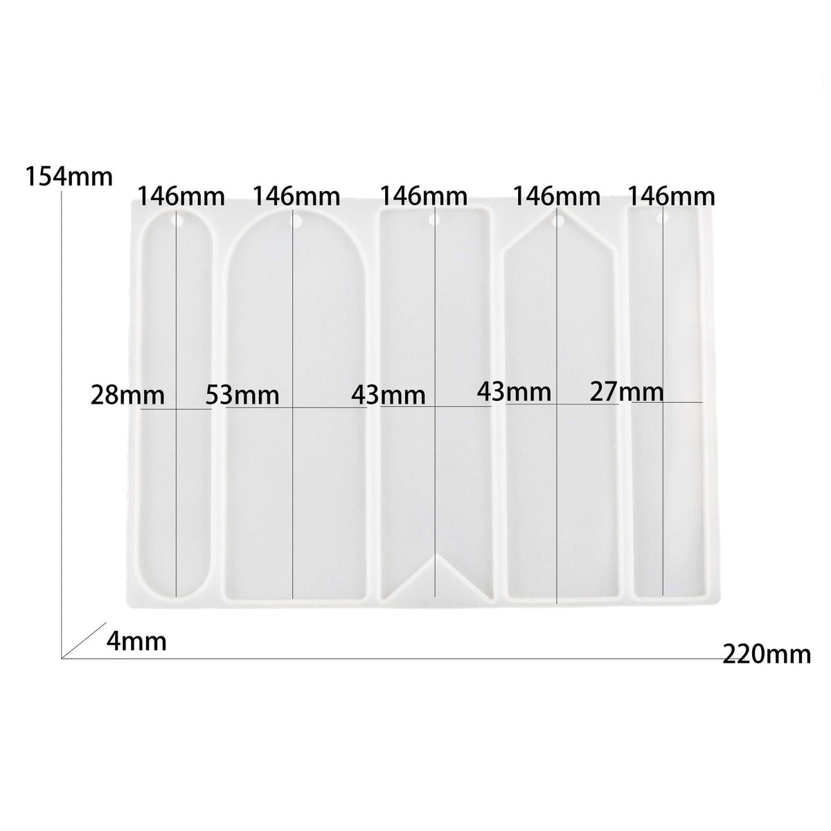 My Store Silicon Mould Big Size Bookmark Mould