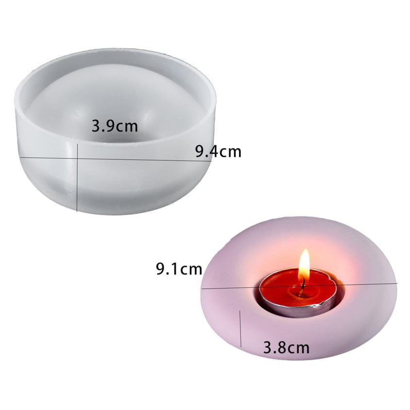 My Store Silicon Mould Unequal Circular Candle Holder Mould