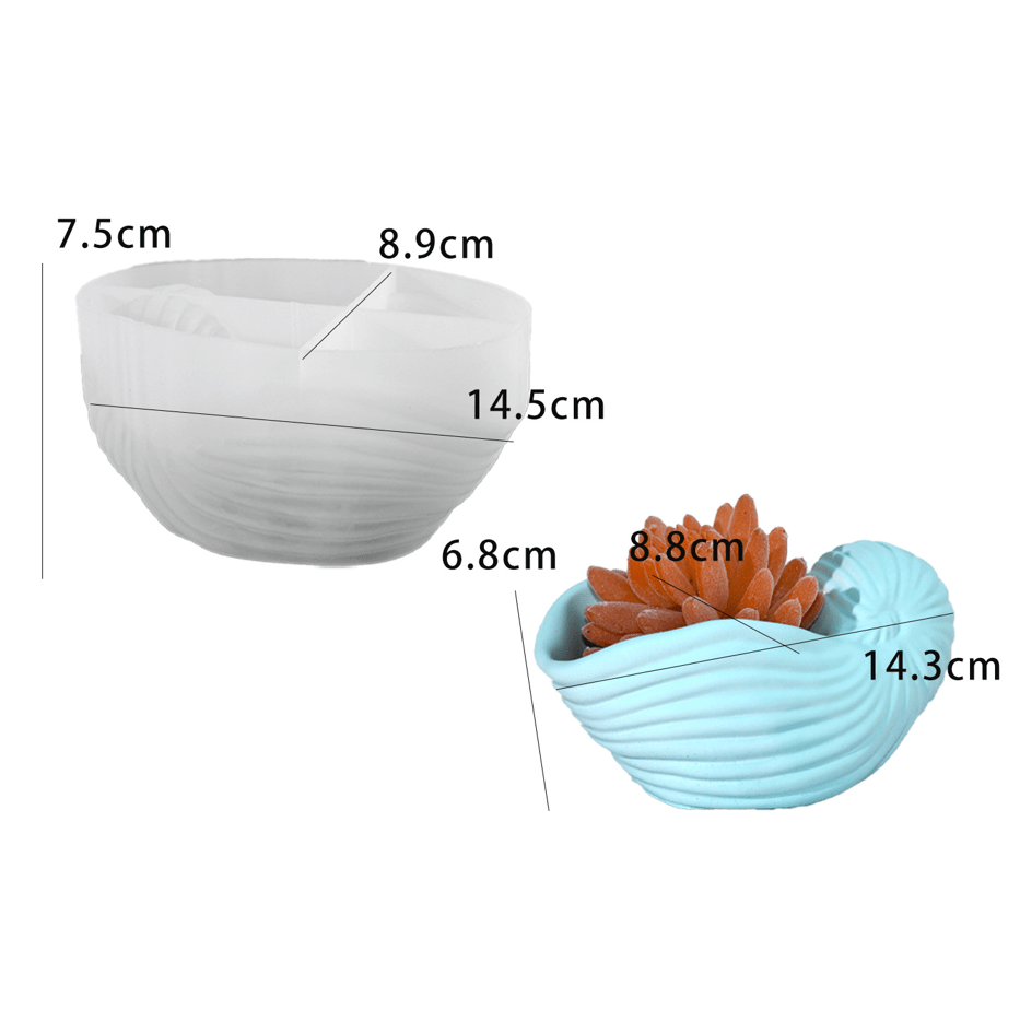 My Store Silicon Mould Shell Planter & Flower pot Mould